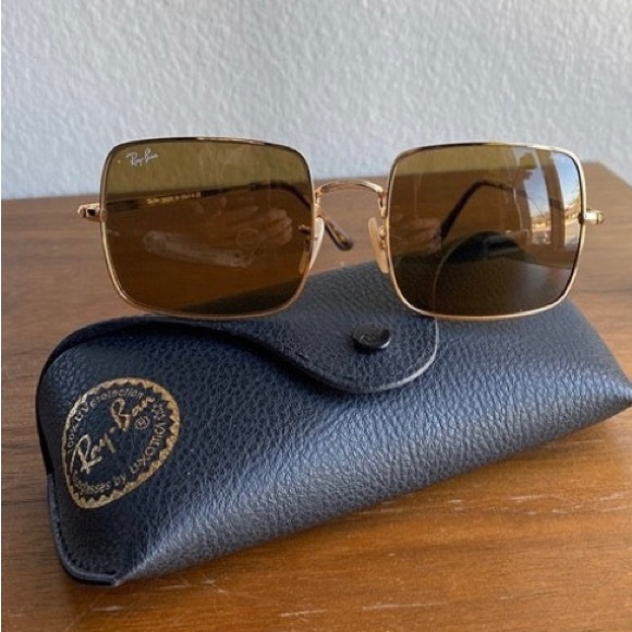Ray-Ban RB1971 Square 1971 Classic Sunglasses with Gold Frame main image 5